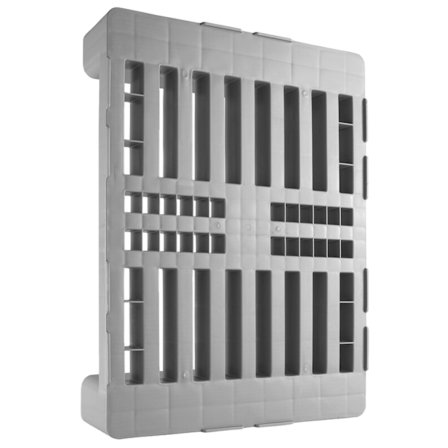 Half Pallet H2, PE-HD, grey